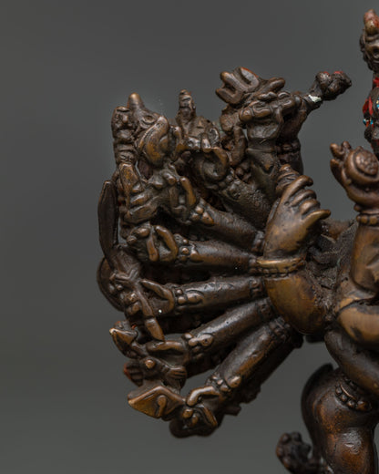 Buffalo-Headed Yamantaka with Consort Statue | Handcrafted Buddhist Sculpture
