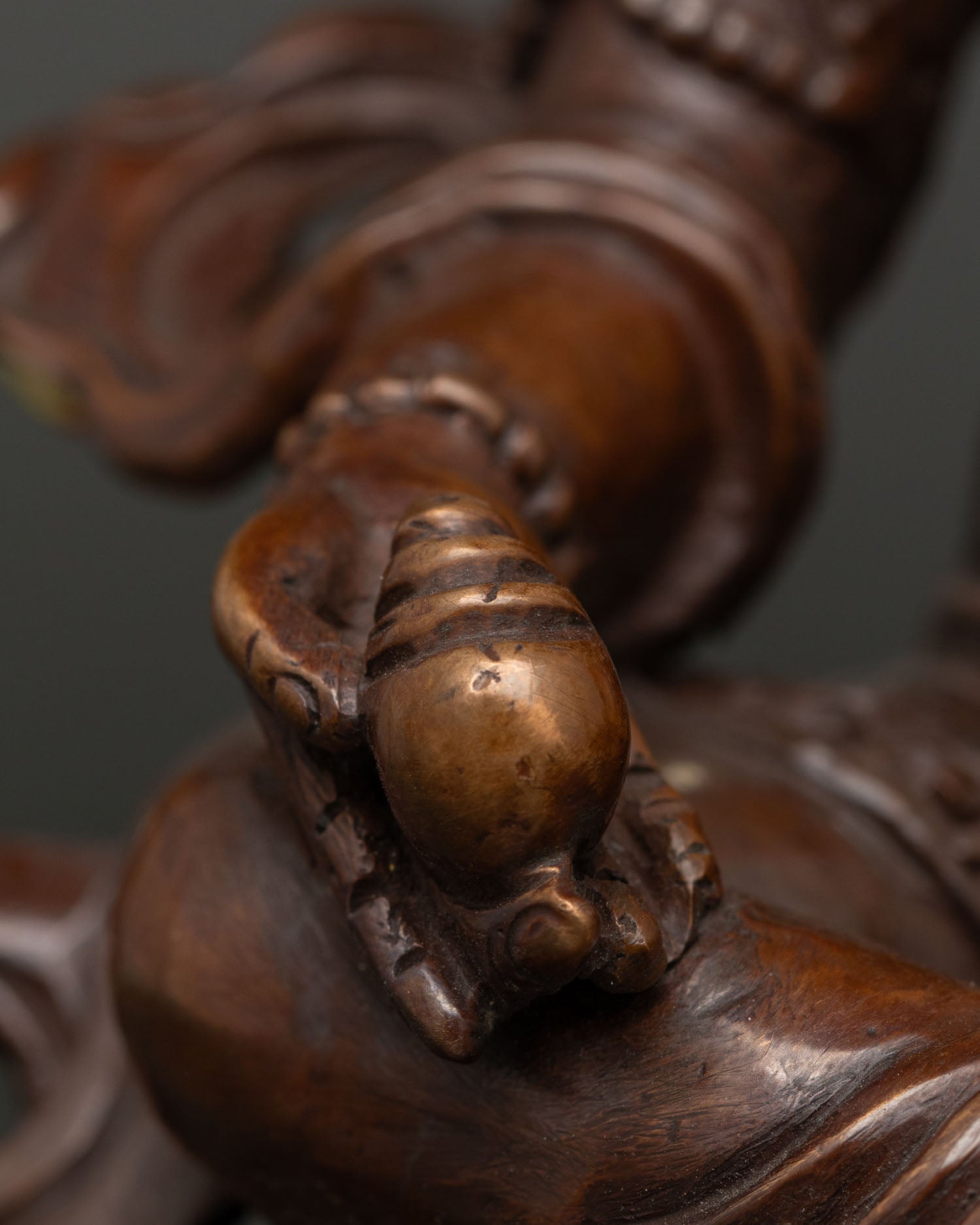 Dzambhala Statue | Oxidized Buddhist Deity of Wealth