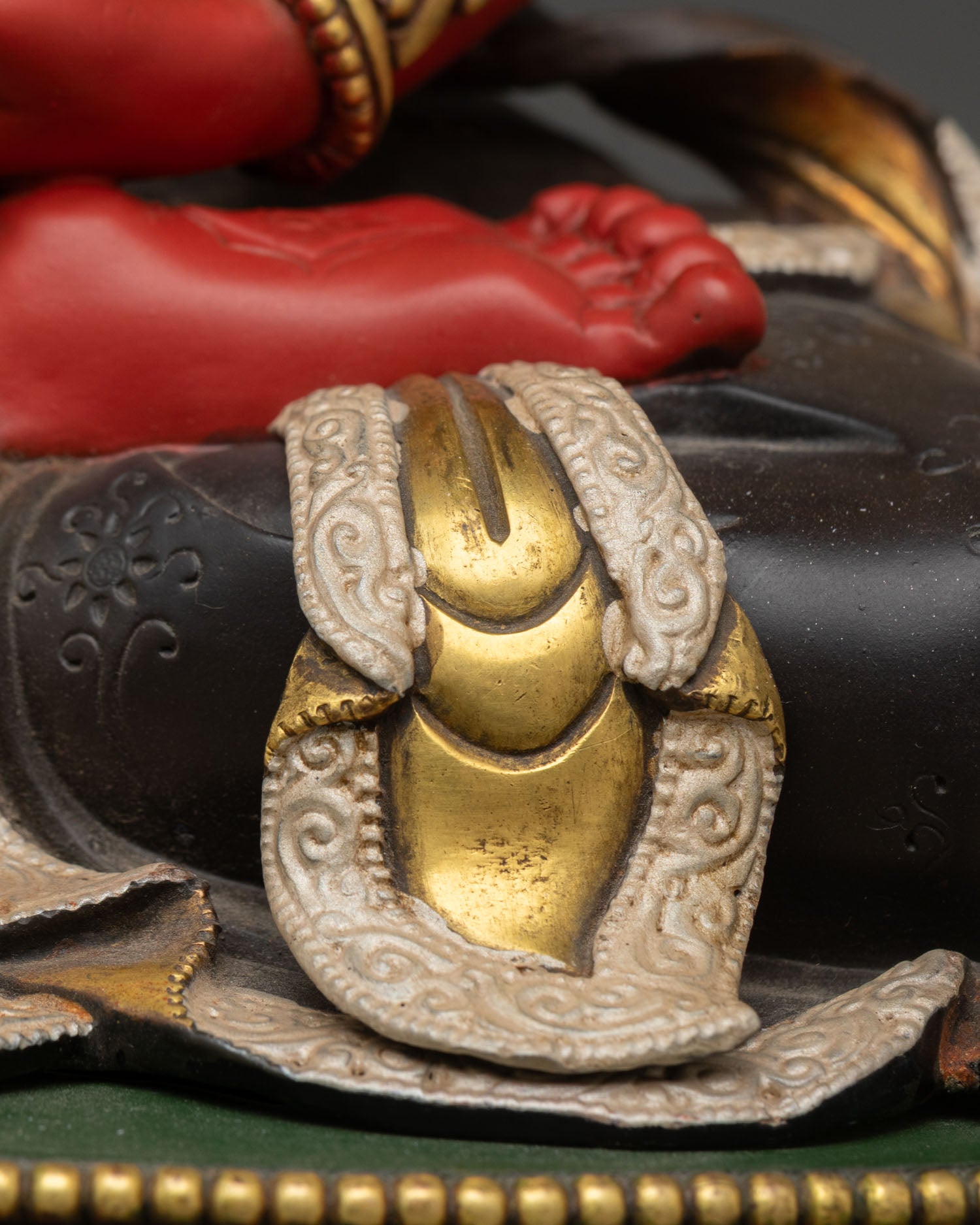 Acrylic-Painted Amitayus Statue – Eternal Buddha of Long Life