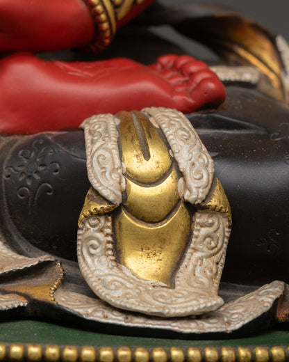 Acrylic-Painted Amitayus Statue – Eternal Buddha of Long Life
