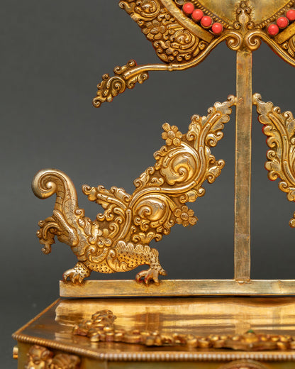 Gold-Gilded Throne | Handcrafted Newari Art from Nepal