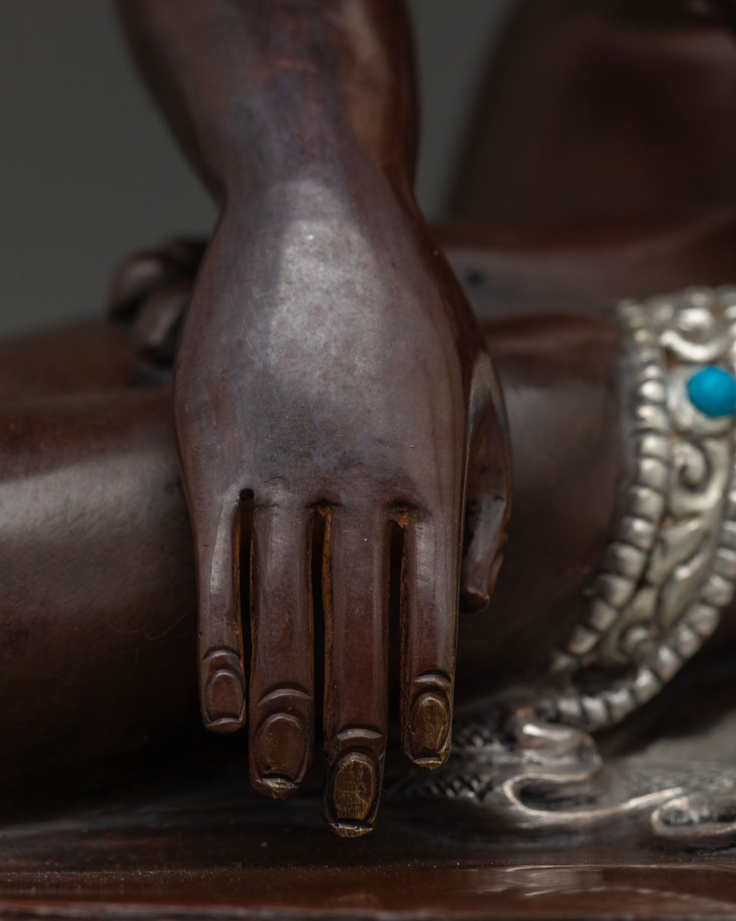 Oxidized Shakyamuni Buddha | Sacred Buddhist Meditation Statue from Nepal