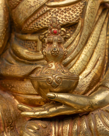 Exquisite Guru Rinpoche Statue for Your Altar | Handcrafted in Nepal