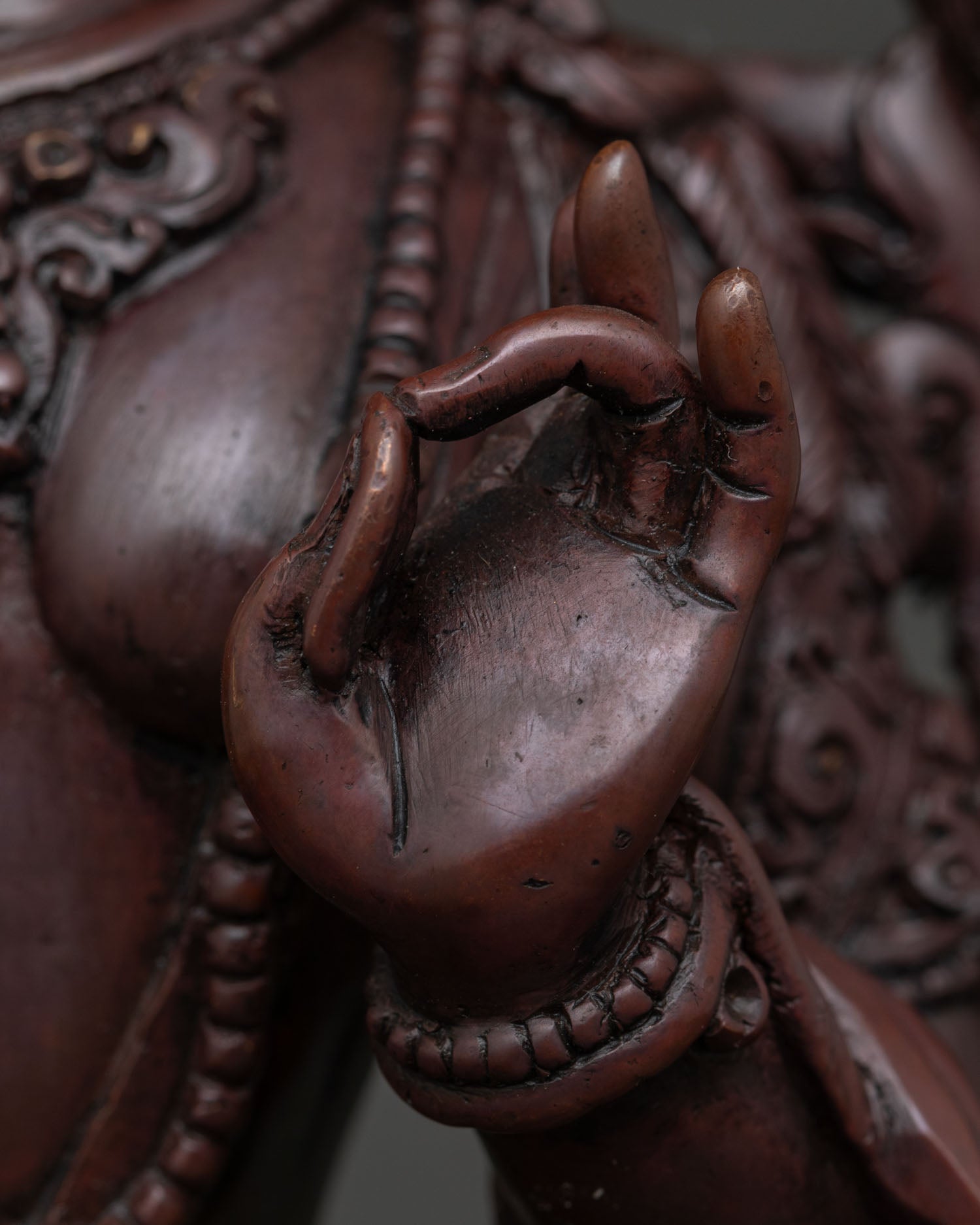 Oxidized Green Tara Statue | Handcrafted Nepalese Buddhist Sculpture