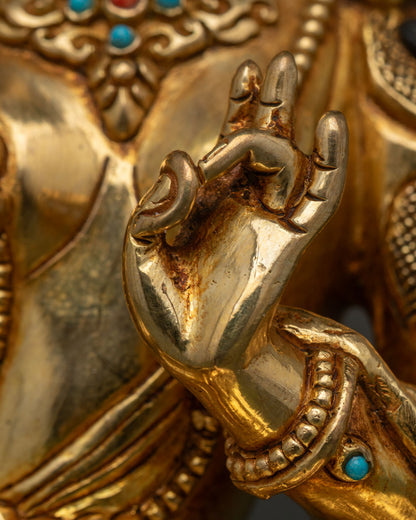 Green Tara Statue | Buddhist Female Buddha Artwork