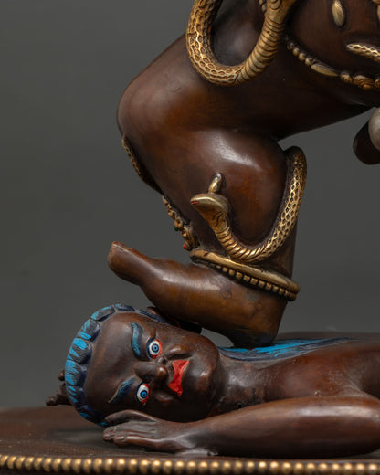 Large Black Dzambhala Statue | Vajrayana Guardian of Prosperity