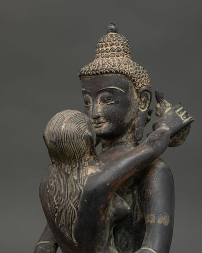 Samantabhadra with Consort | Sacred Tibetan Buddhist Sculpture