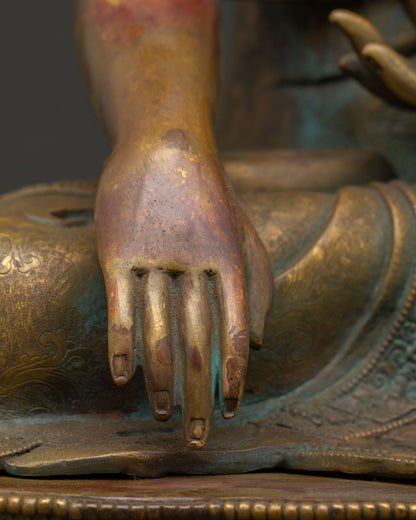 Shakyamuni Buddha Statue | Sacred Copper Artwork from Nepal