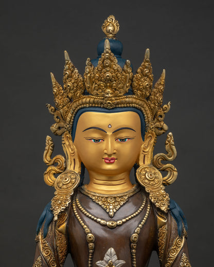 Amitayus Buddha Statue | Fine Nepali Buddhist Metalwork