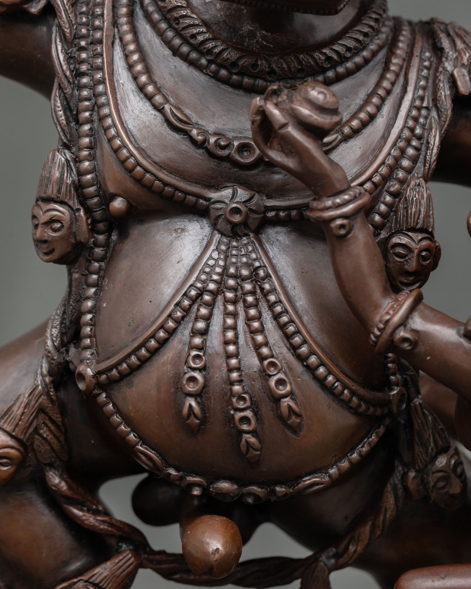 Handmade Yamantaka Statue | Oxidized Copper Buddhist Artwork