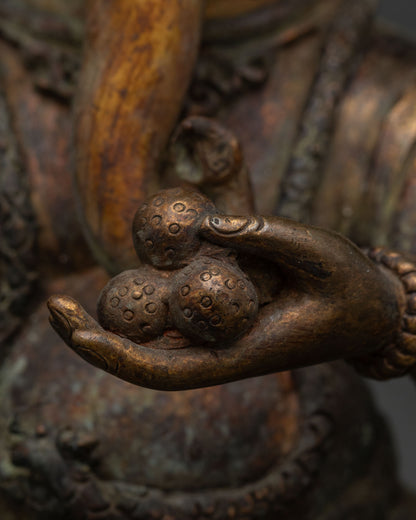 Oxidized Ganesha Statue | Traditional Ganpati Idol for Prosperity