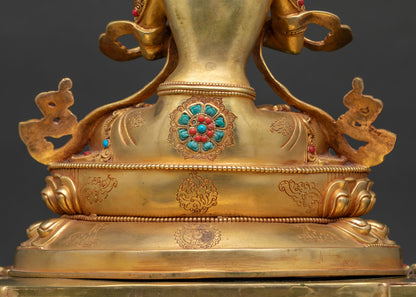 Enthroned Vajradhara Buddha Statue – Exceptional Quality Art Piece