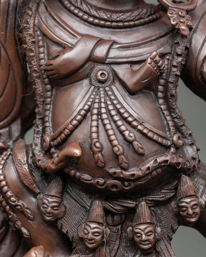 Dorje Gotrab Statue | Sacred Oxidized Copper Sculpture