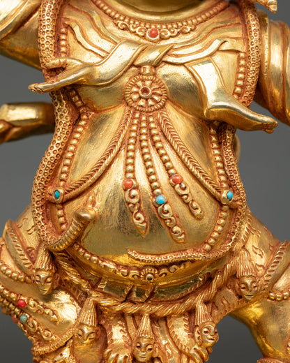 Handmade Guru Dragpo | Gold Fire-Gilded Copper Sculpture