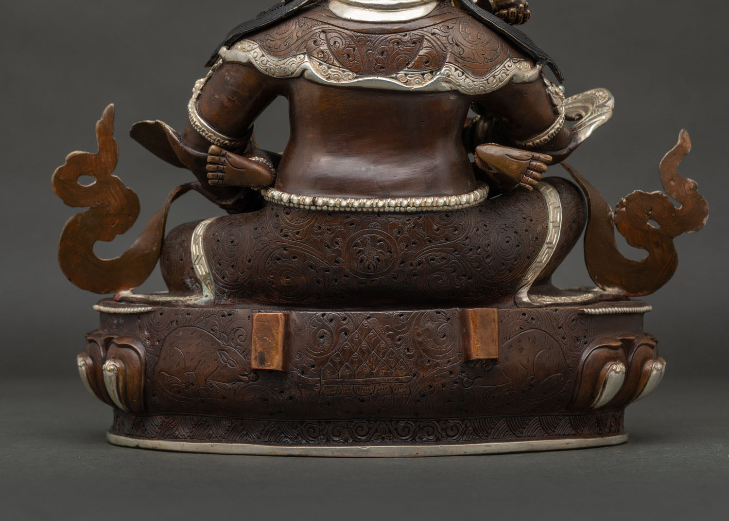 Dzambhala with Consort Statue | Lost-Wax Buddhist Art from Nepal