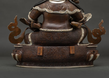 Dzambhala with Consort Statue | Lost-Wax Buddhist Art from Nepal