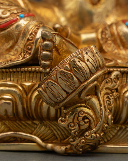 Compassionate Green Tara Statue | Lost Wax Casted Copper Sculpture