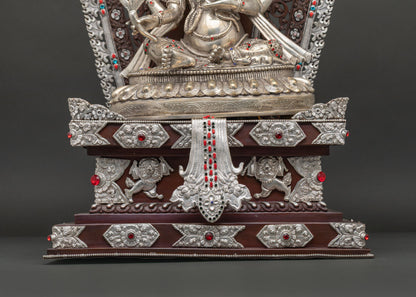Ganesh With Throne Statue