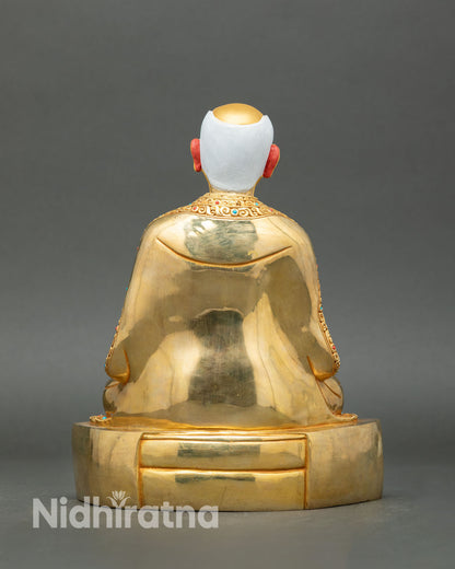 Five Shakya Master Statue Set - Himalayan Buddhist Lineage Figures