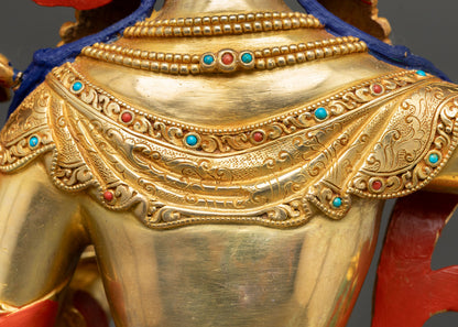 Simhada Manjushree Statue | Handmade Bodhisattva of Wisdom