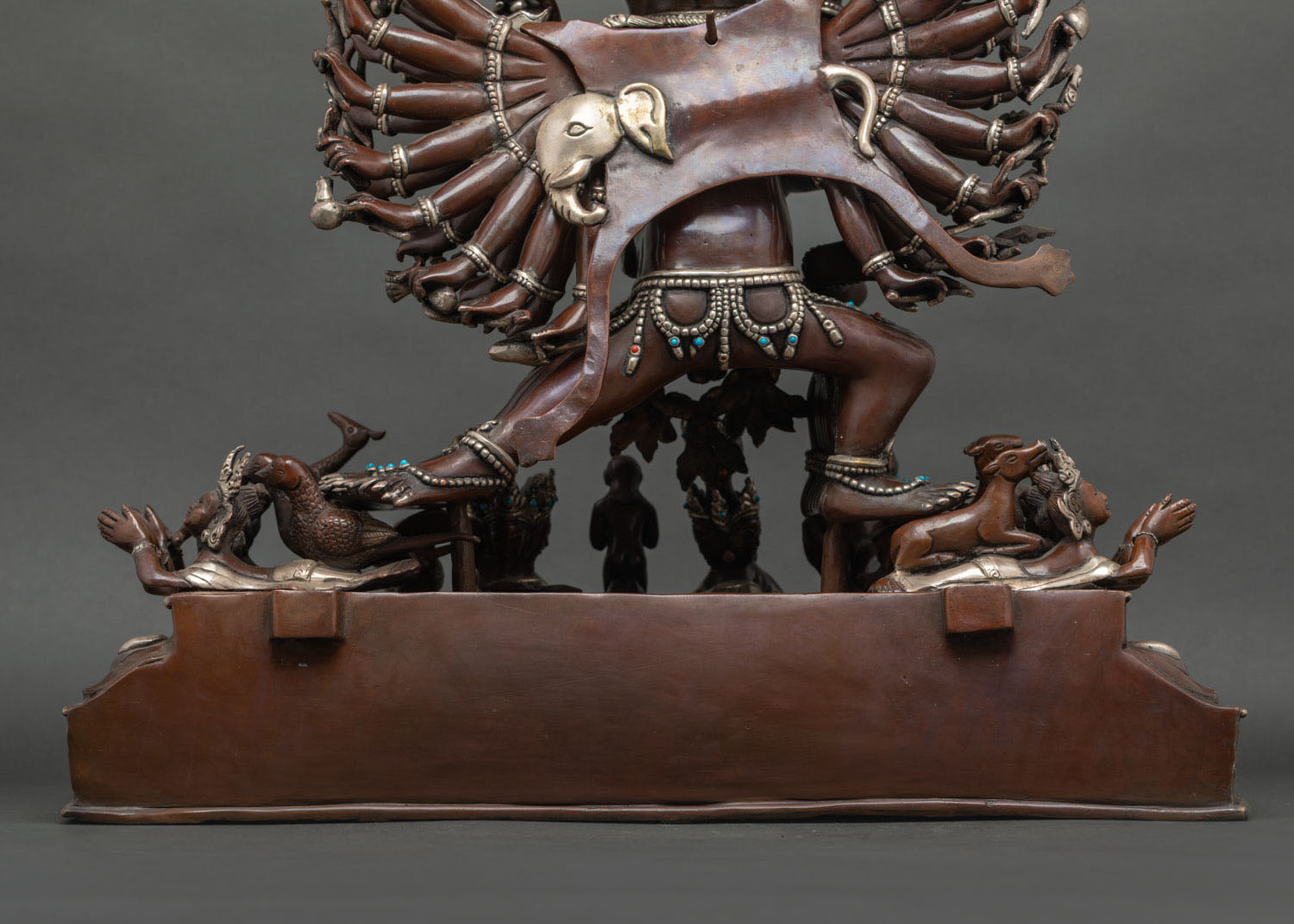 Buffalo-headed Yamantaka Statue | Large-Size Oxidized Copper Sculpture