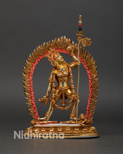 Vajrayogini Statue | 24K Gold Fire-Gilded Himalayan Artwork