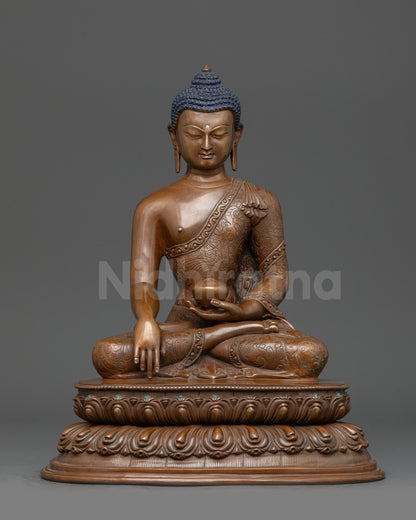 Oxidixed Shakyamuni Buddha Statue