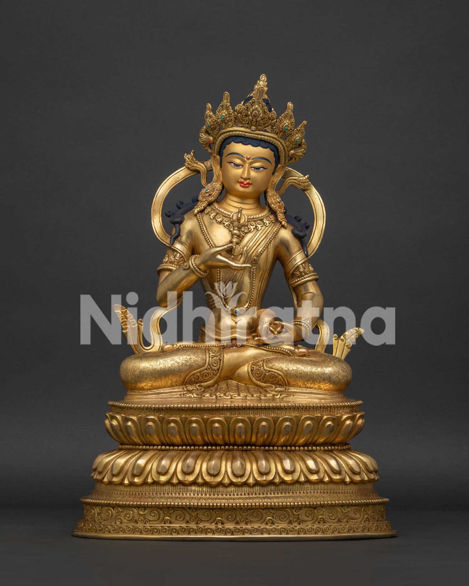 Enlightened Vajrasattva Statue from Nepal | Traditional Buddhist Art
