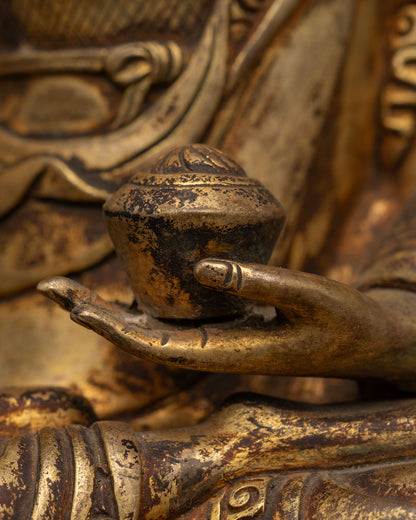 Antique Finished Shakyamuni Buddha Statue | Symbol of Enlightenment