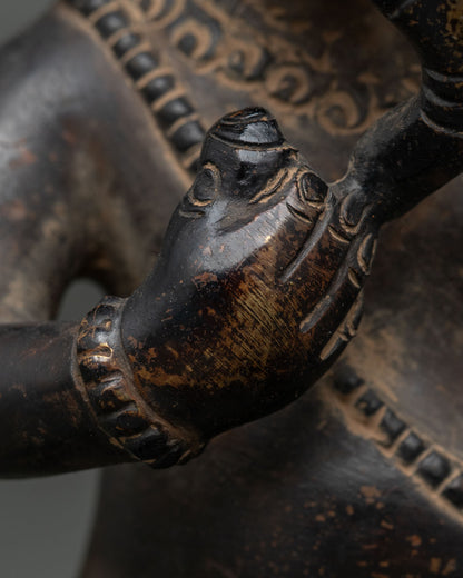 Little Ganesh Statue | Oxidized Copper Buddhist Artwork