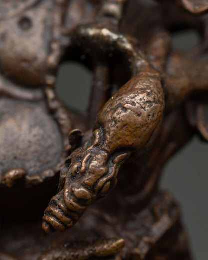 Oxidized White Dzambhala Statue | Handcrafted Buddhist Wealth Deity