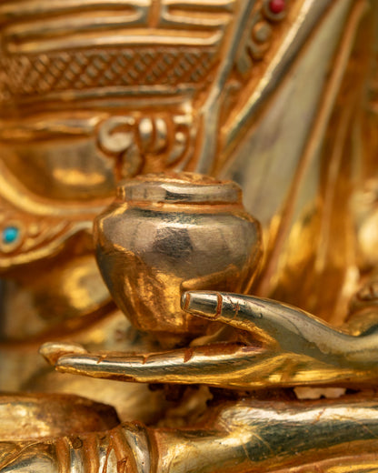 Crown Shakyamuni Buddha | Gold Gilded Buddhist Statue