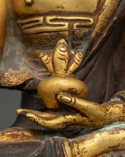 Antique-Finished Medicine Buddha Statue | Buddha of Healing and Well-Being