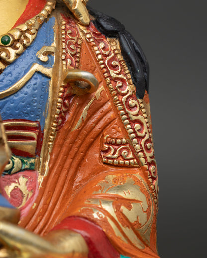 Guru Rinpoche Statue | Hand-Carved Nepalese Spiritual Artwork
