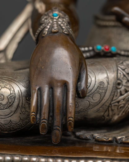 Crowned Shakyamuni Buddha Statue | Tibetan Buddhist Artwork