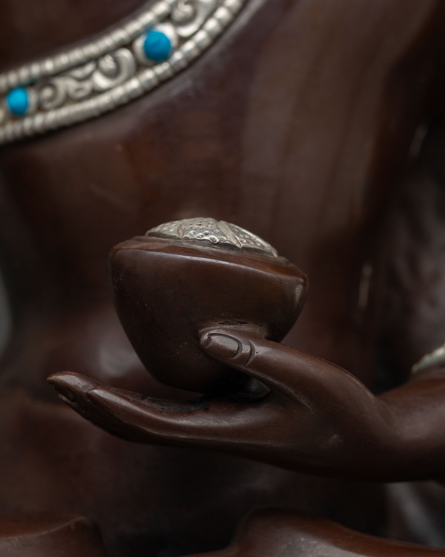 Oxidized Shakyamuni Buddha | Sacred Buddhist Meditation Statue from Nepal