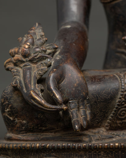 Bhaisajyaguru Buddha Statue | Nepalese Handmade Sculpture for Altar