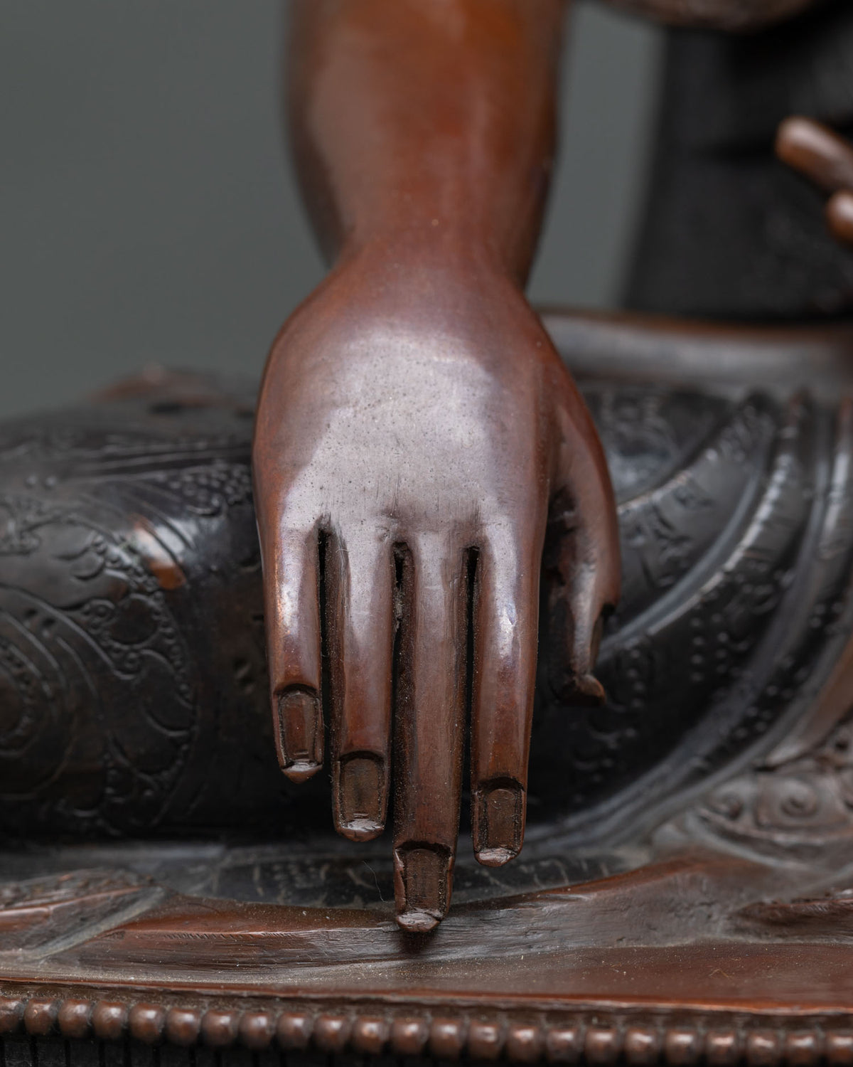 Oxidized Shakyamuni Buddha Statue | Sacred Meditation Sculpture