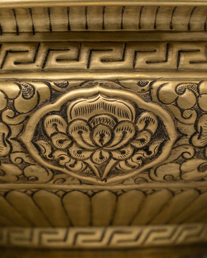 Food Offering Bowl | Handcrafted Brass Buddhist Ritual Vessel