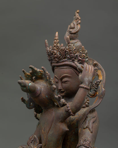 Amitayus with Consort | Sacred Buddhist Statue from Nepal