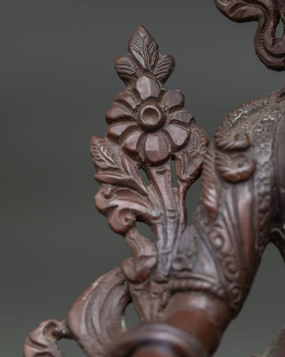 Oxidized Green Tara Statue | Handcrafted Buddhist Artwork