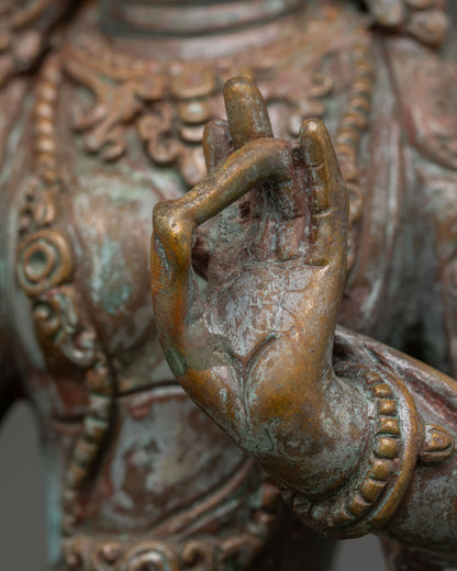 Green Tara Statue | Sacred Buddhist Sculpture for Compassion and Protection