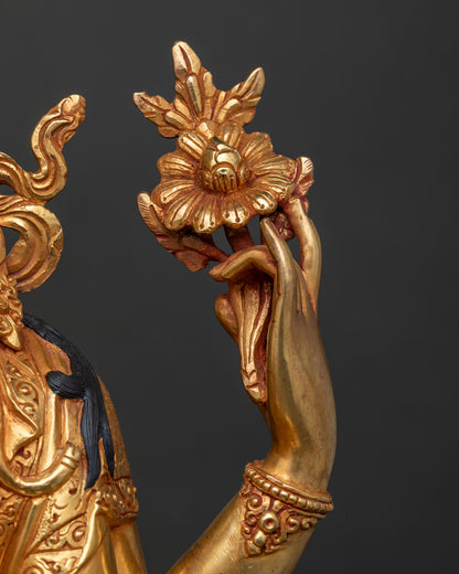 Chenrezig Copper Statue for Sale – Genuine Nepalese Handicraft
