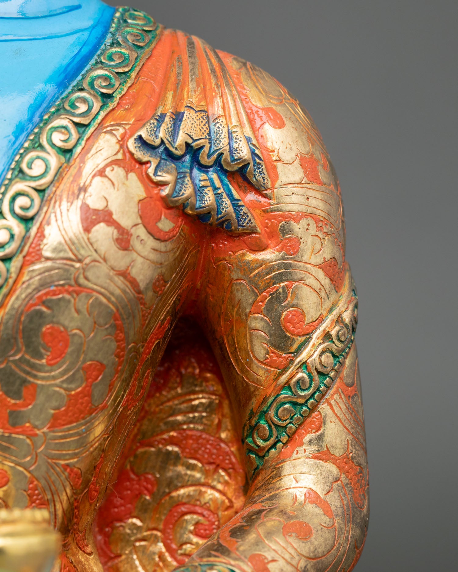 Blue Shakyamuni Buddha Statue | Enlightened Sage of Buddhism