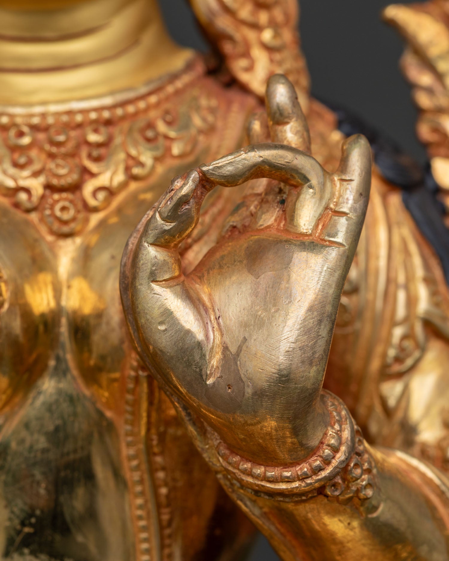 Green Tara Statue | Fine Newari Copper Artwork