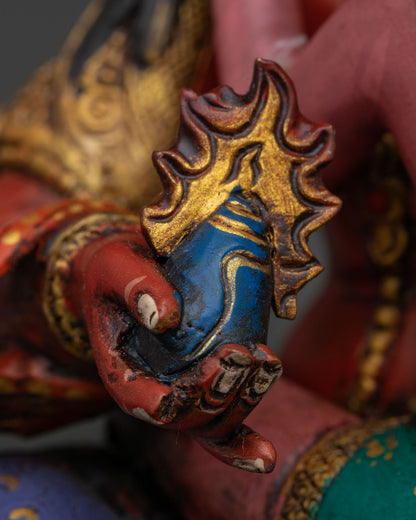 Red Dzambhala Statue