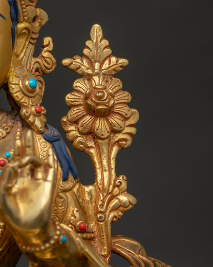 Mother Green Tara Statue | Handcrafted Buddhist Art from Nepal