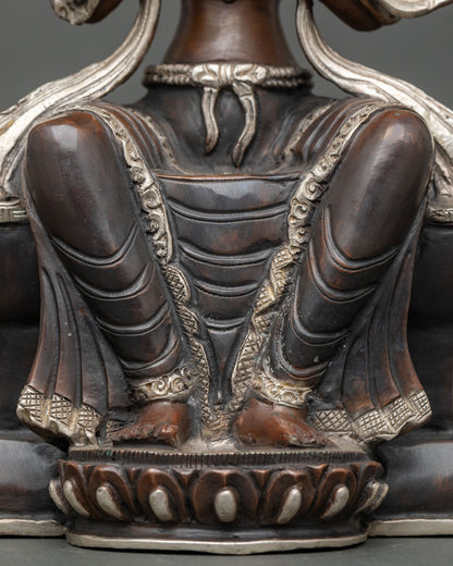 Oxidized Maitreya Buddha Statue – Authentic Buddhist Home Decor
