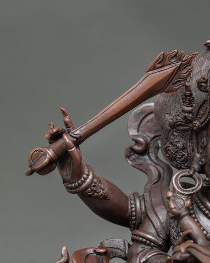 Four Armed Mahakala | Hand-Carved Nepalese Sacred Art