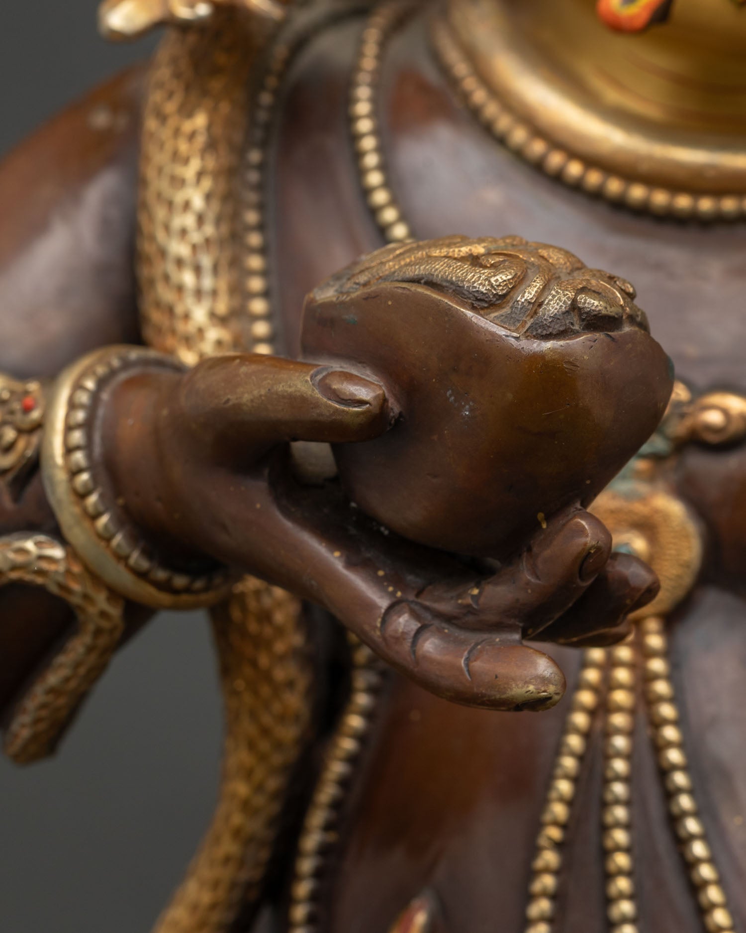 Large Black Dzambhala Statue | Vajrayana Guardian of Prosperity